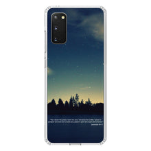 DistinctInk® Clear Shockproof Hybrid Case for Apple iPhone / Samsung Galaxy / Google Pixel - Night Sky Lake Jeremiah 29:11