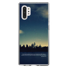 DistinctInk® Clear Shockproof Hybrid Case for Apple iPhone / Samsung Galaxy / Google Pixel - Night Sky Lake Jeremiah 29:11