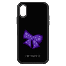 DistinctInk™ OtterBox Symmetry Series Case for Apple iPhone / Samsung Galaxy / Google Pixel - Purple Black Bow Ribbon