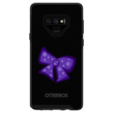DistinctInk™ OtterBox Symmetry Series Case for Apple iPhone / Samsung Galaxy / Google Pixel - Purple Black Bow Ribbon