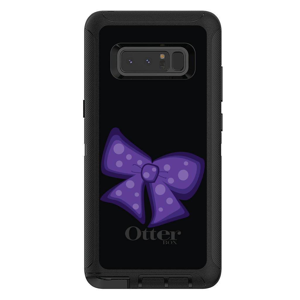 Purple Black Bow Ribbon OtterBox Defender Case for iPhone & Galaxy, view 17