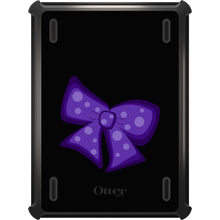 DistinctInk™ OtterBox Defender Series Case for Apple iPad / iPad Pro / iPad Air / iPad Mini - Purple Black Bow Ribbon