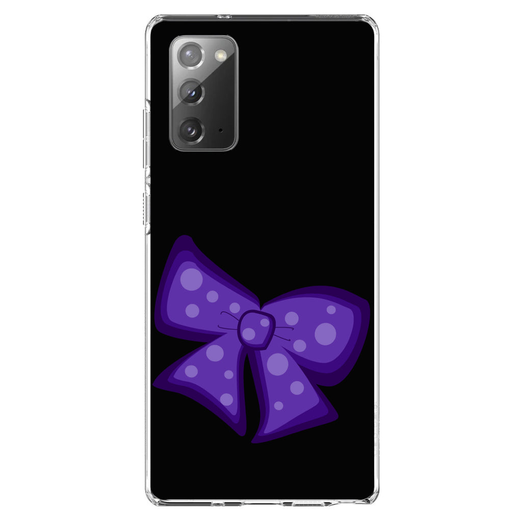 Purple Black Bow Ribbon Clear Shockproof iPhone Case, view 7