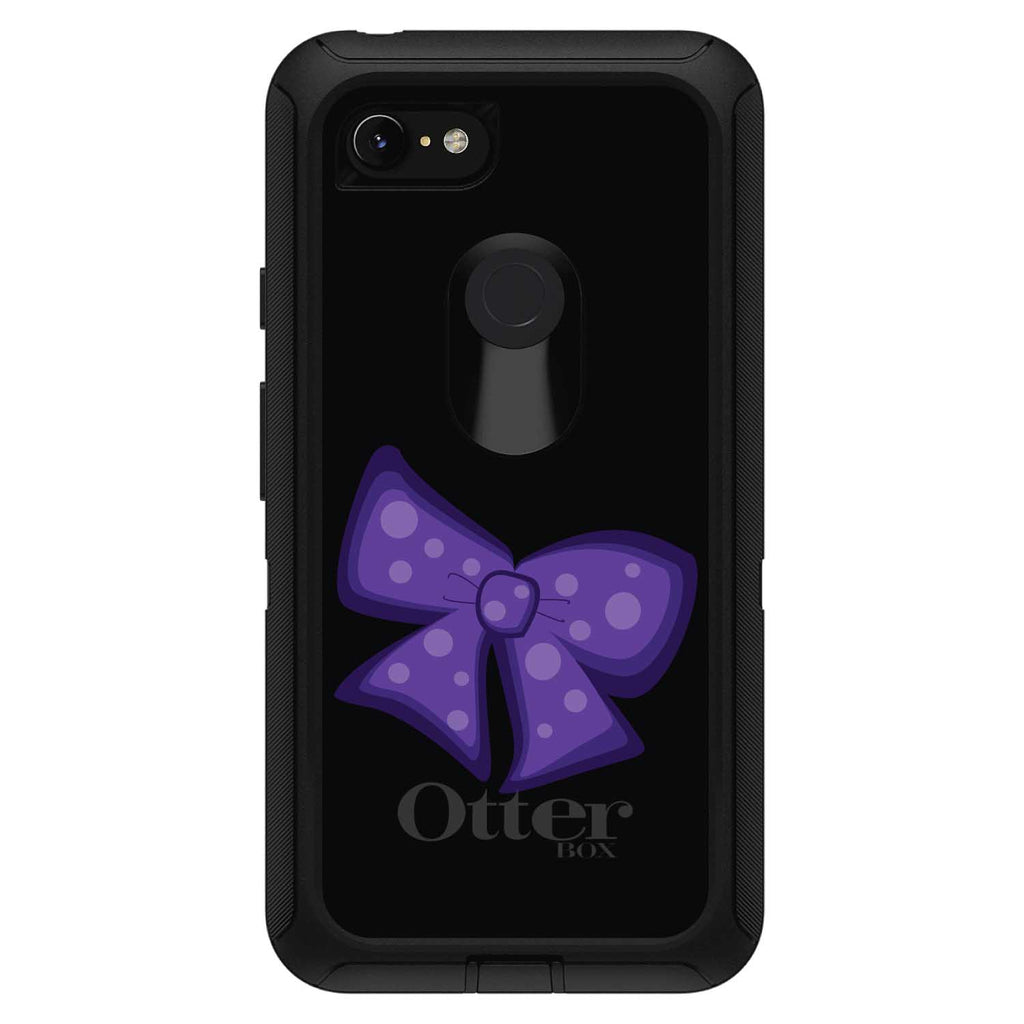 Purple Black Bow Ribbon OtterBox Defender Case for iPhone & Galaxy, view 18