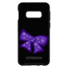 DistinctInk™ OtterBox Symmetry Series Case for Apple iPhone / Samsung Galaxy / Google Pixel - Purple Black Bow Ribbon