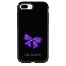 DistinctInk™ OtterBox Symmetry Series Case for Apple iPhone / Samsung Galaxy / Google Pixel - Purple Black Bow Ribbon