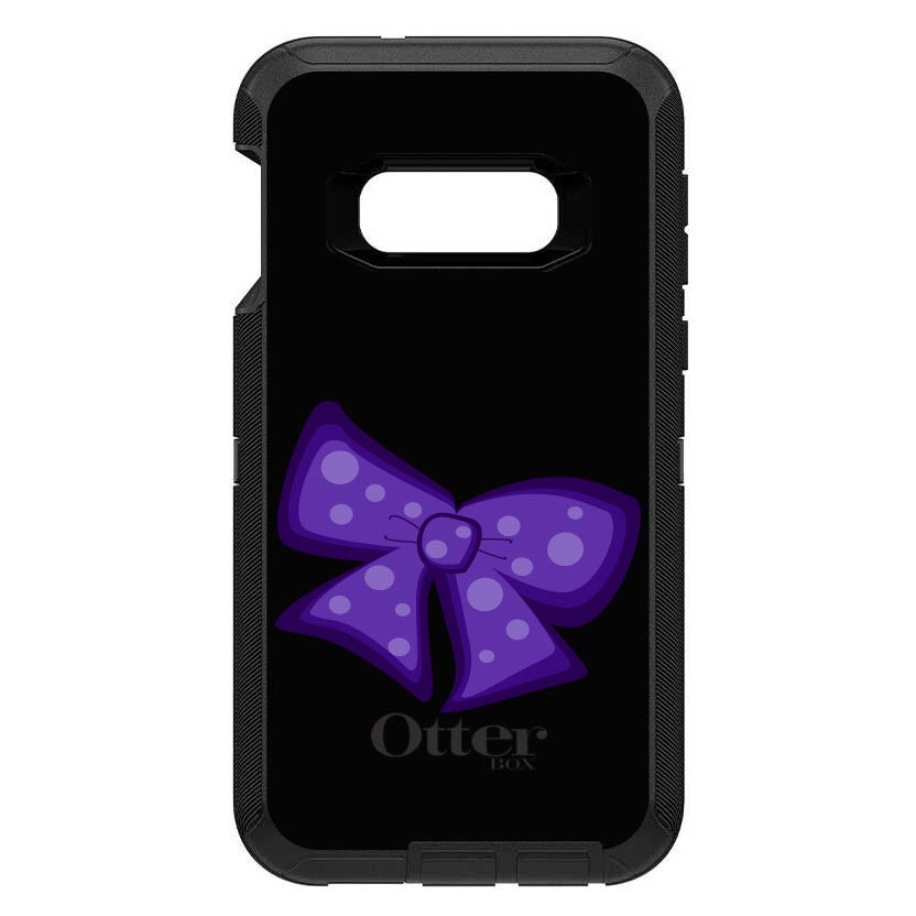 Purple Black Bow Ribbon OtterBox Defender Case for iPhone & Galaxy, view 10