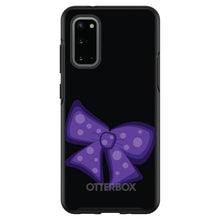 DistinctInk™ OtterBox Symmetry Series Case for Apple iPhone / Samsung Galaxy / Google Pixel - Purple Black Bow Ribbon