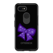 DistinctInk™ OtterBox Symmetry Series Case for Apple iPhone / Samsung Galaxy / Google Pixel - Purple Black Bow Ribbon