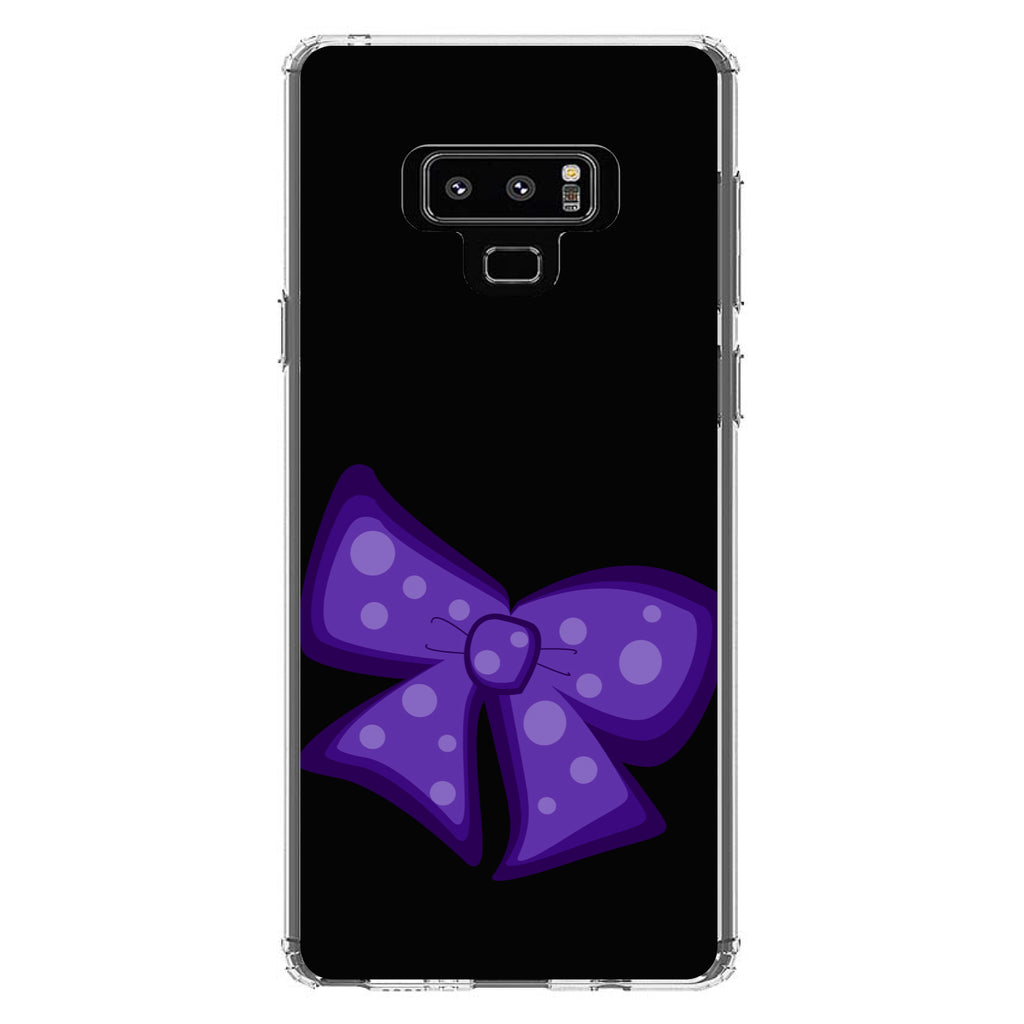 Purple Black Bow Ribbon Clear Shockproof iPhone Case, view 11