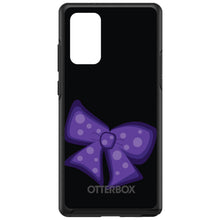 DistinctInk™ OtterBox Symmetry Series Case for Apple iPhone / Samsung Galaxy / Google Pixel - Purple Black Bow Ribbon