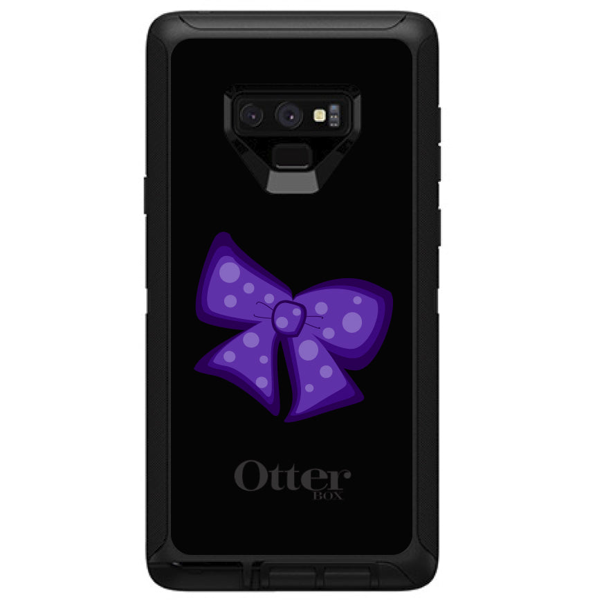 Purple Black Bow Ribbon OtterBox Defender Case for iPhone & Galaxy, view 16