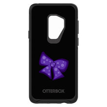 DistinctInk™ OtterBox Symmetry Series Case for Apple iPhone / Samsung Galaxy / Google Pixel - Purple Black Bow Ribbon