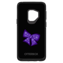 DistinctInk™ OtterBox Symmetry Series Case for Apple iPhone / Samsung Galaxy / Google Pixel - Purple Black Bow Ribbon