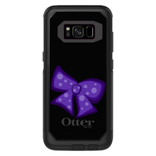 DistinctInk™ OtterBox Commuter Series Case for Apple iPhone or Samsung Galaxy - Purple Black Bow Ribbon