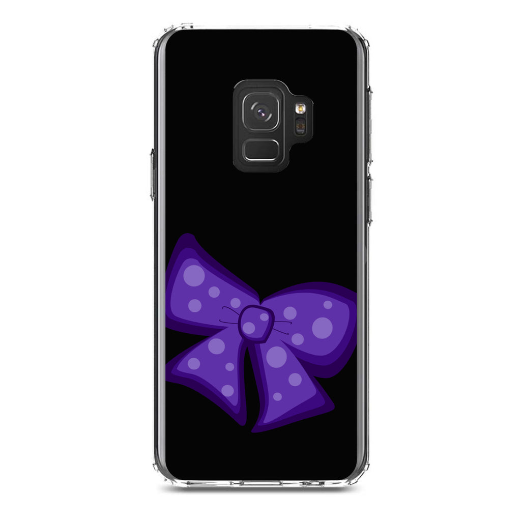 Purple Black Bow Ribbon Clear Shockproof iPhone Case, view 19