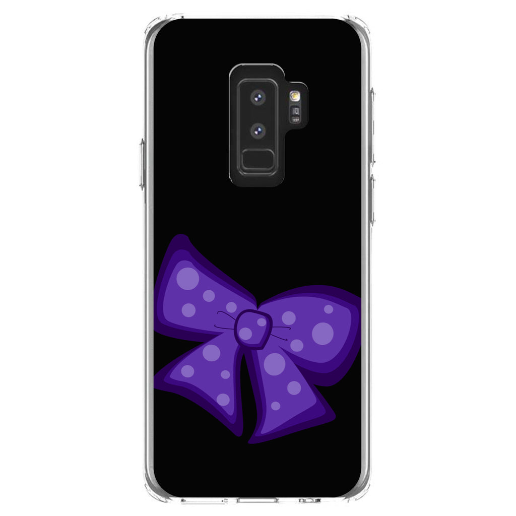 Purple Black Bow Ribbon Clear Shockproof iPhone Case, view 20