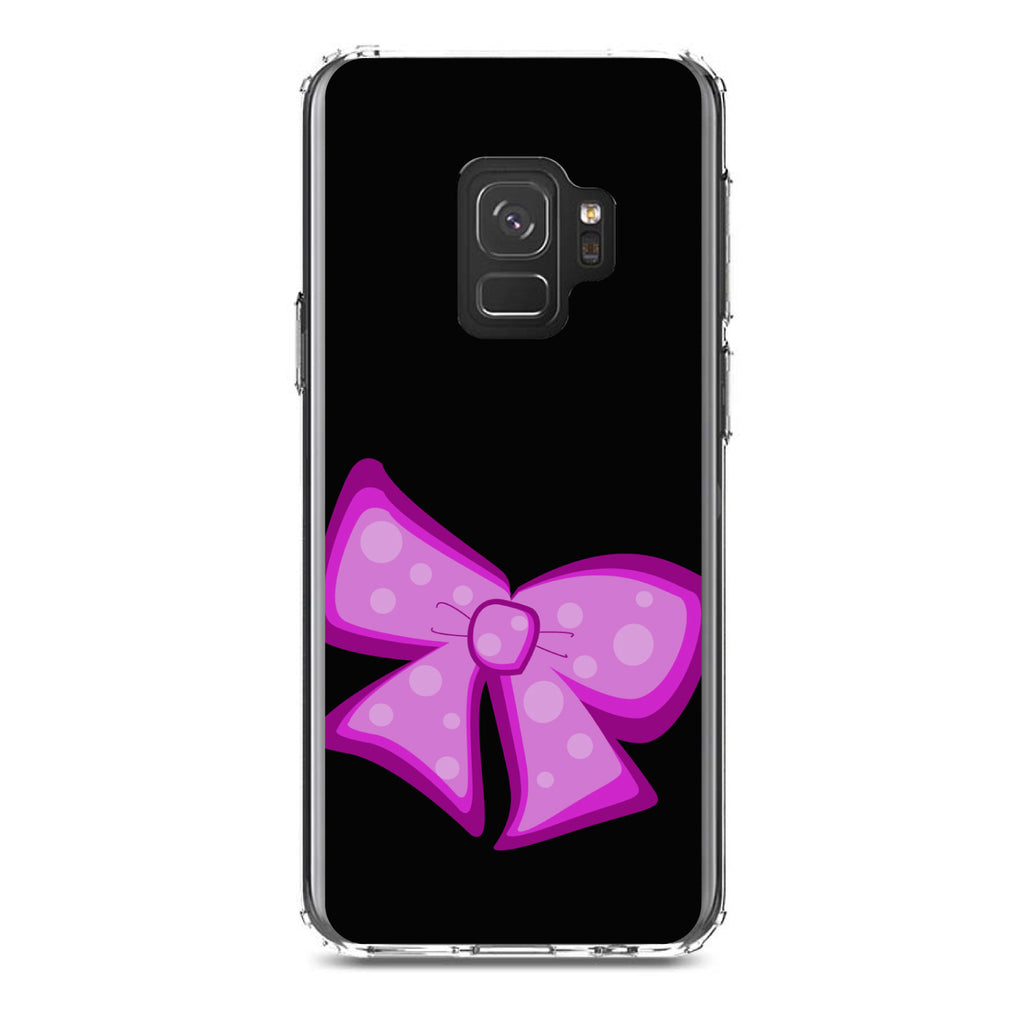 Pink Black Bow Ribbon Clear Shockproof iPhone Case, view 19