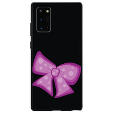 DistinctInk® Hard Plastic Snap-On Case for Apple iPhone or Samsung Galaxy - Pink Black Bow Ribbon