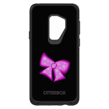 DistinctInk™ OtterBox Symmetry Series Case for Apple iPhone / Samsung Galaxy / Google Pixel - Pink Black Bow Ribbon