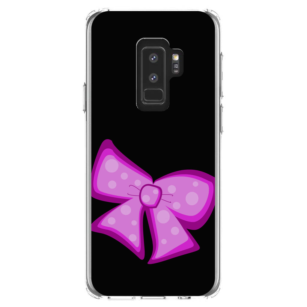 Pink Black Bow Ribbon Clear Shockproof iPhone Case, view 20