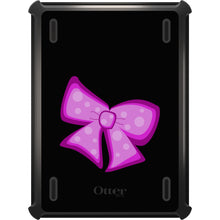 DistinctInk™ OtterBox Defender Series Case for Apple iPad / iPad Pro / iPad Air / iPad Mini - Pink Black Bow Ribbon