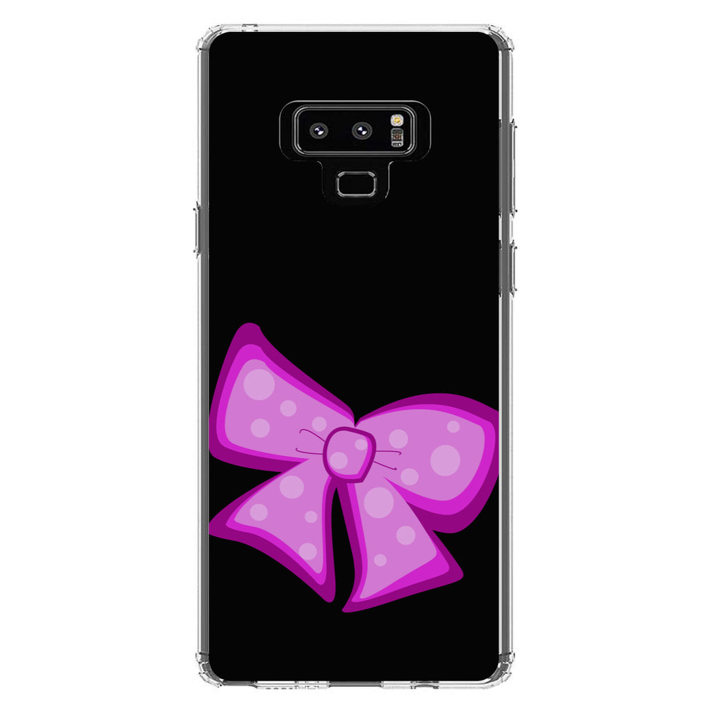 Pink Black Bow Ribbon Clear Shockproof iPhone Case, view 11