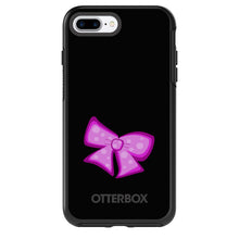 DistinctInk™ OtterBox Symmetry Series Case for Apple iPhone / Samsung Galaxy / Google Pixel - Pink Black Bow Ribbon
