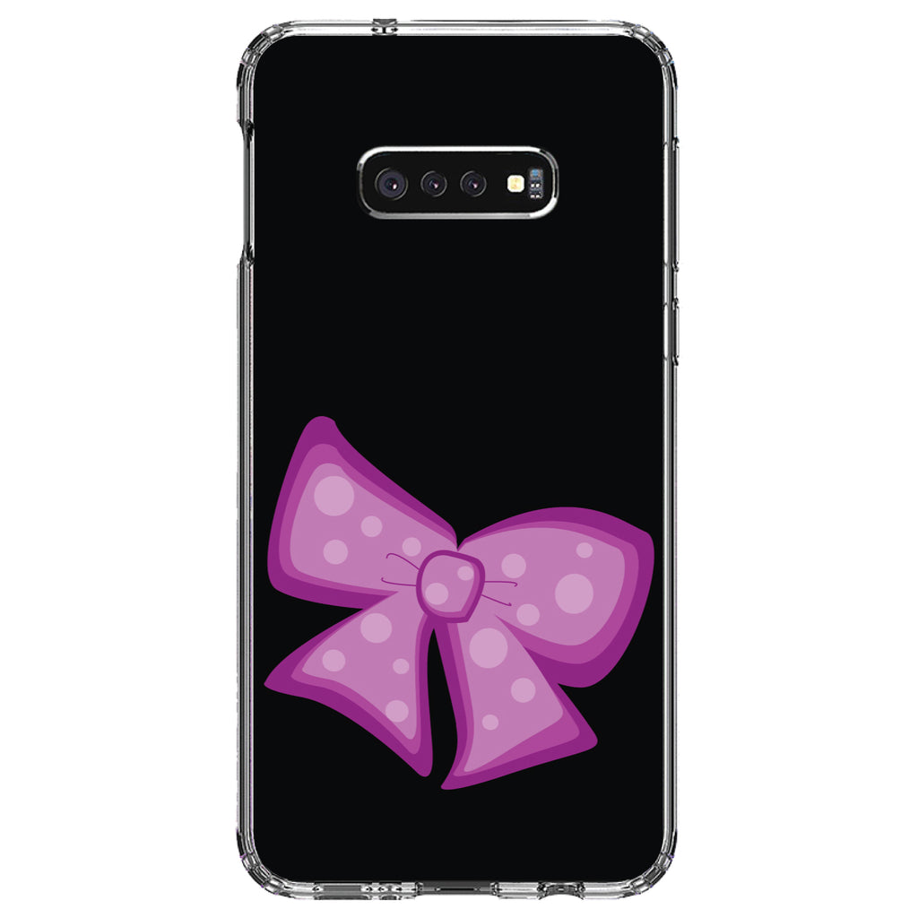 Pink Black Bow Ribbon Clear Shockproof iPhone Case, view 18