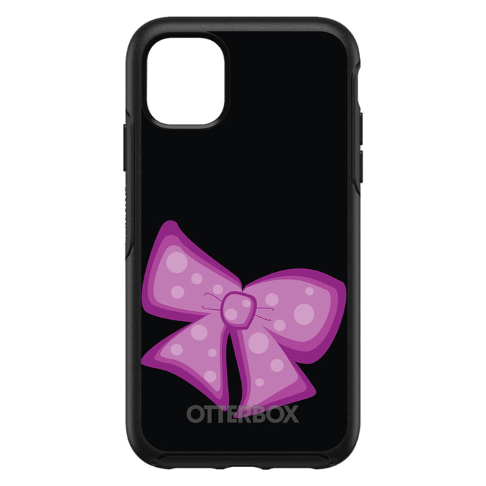 DistinctInk™ OtterBox Symmetry Series Case for Apple iPhone / Samsung Galaxy / Google Pixel - Pink Black Bow Ribbon