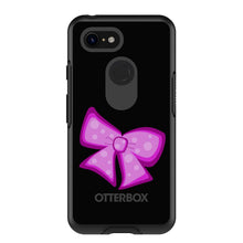 DistinctInk™ OtterBox Symmetry Series Case for Apple iPhone / Samsung Galaxy / Google Pixel - Pink Black Bow Ribbon
