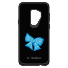 DistinctInk™ OtterBox Symmetry Series Case for Apple iPhone / Samsung Galaxy / Google Pixel - Light Blue Black Bow Ribbon