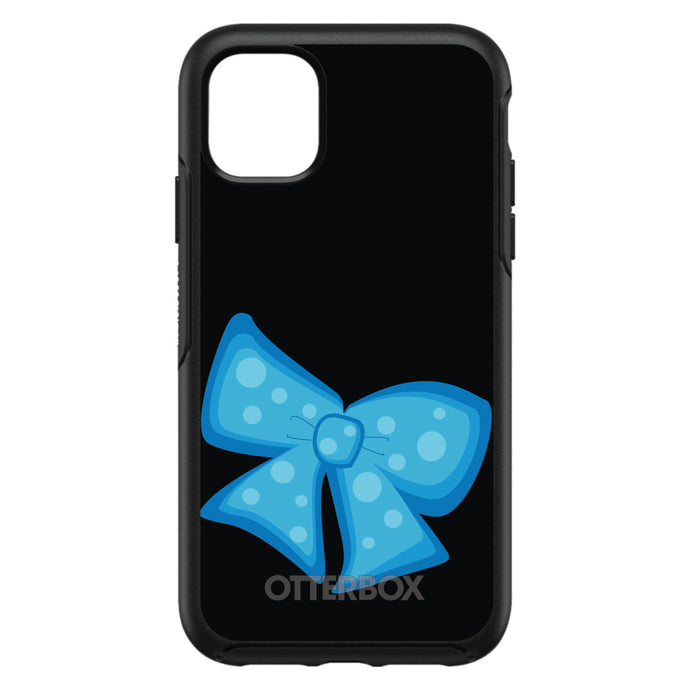DistinctInk™ OtterBox Symmetry Series Case for Apple iPhone / Samsung Galaxy / Google Pixel - Light Blue Black Bow Ribbon