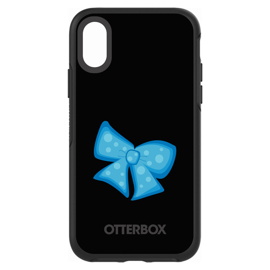 Light Blue Black Bow Ribbon OtterBox Symmetry Case for iPhone & Galaxy, view 4