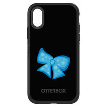 DistinctInk™ OtterBox Symmetry Series Case for Apple iPhone / Samsung Galaxy / Google Pixel - Light Blue Black Bow Ribbon