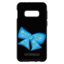 DistinctInk™ OtterBox Symmetry Series Case for Apple iPhone / Samsung Galaxy / Google Pixel - Light Blue Black Bow Ribbon