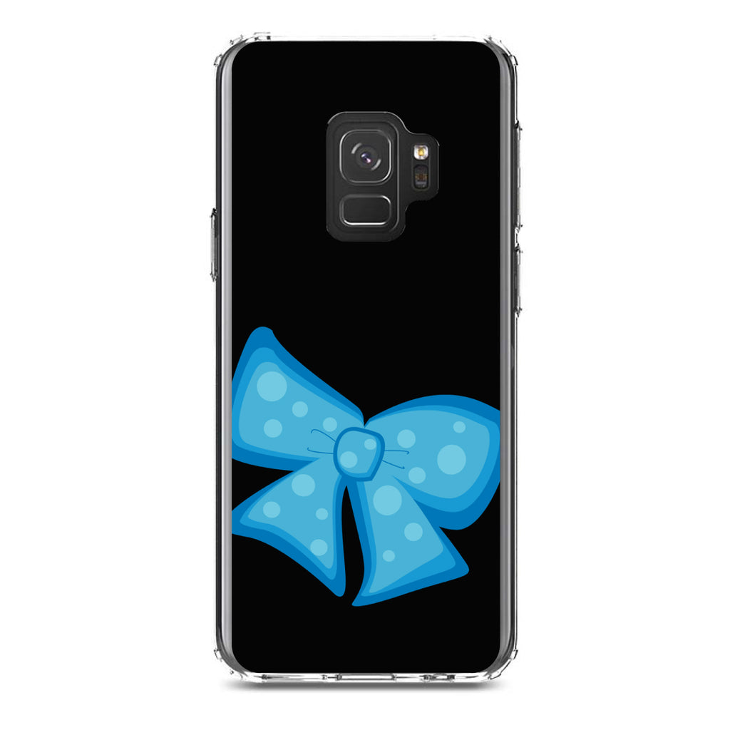 Light Blue Black Bow Ribbon Clear Shockproof iPhone Case, view 19