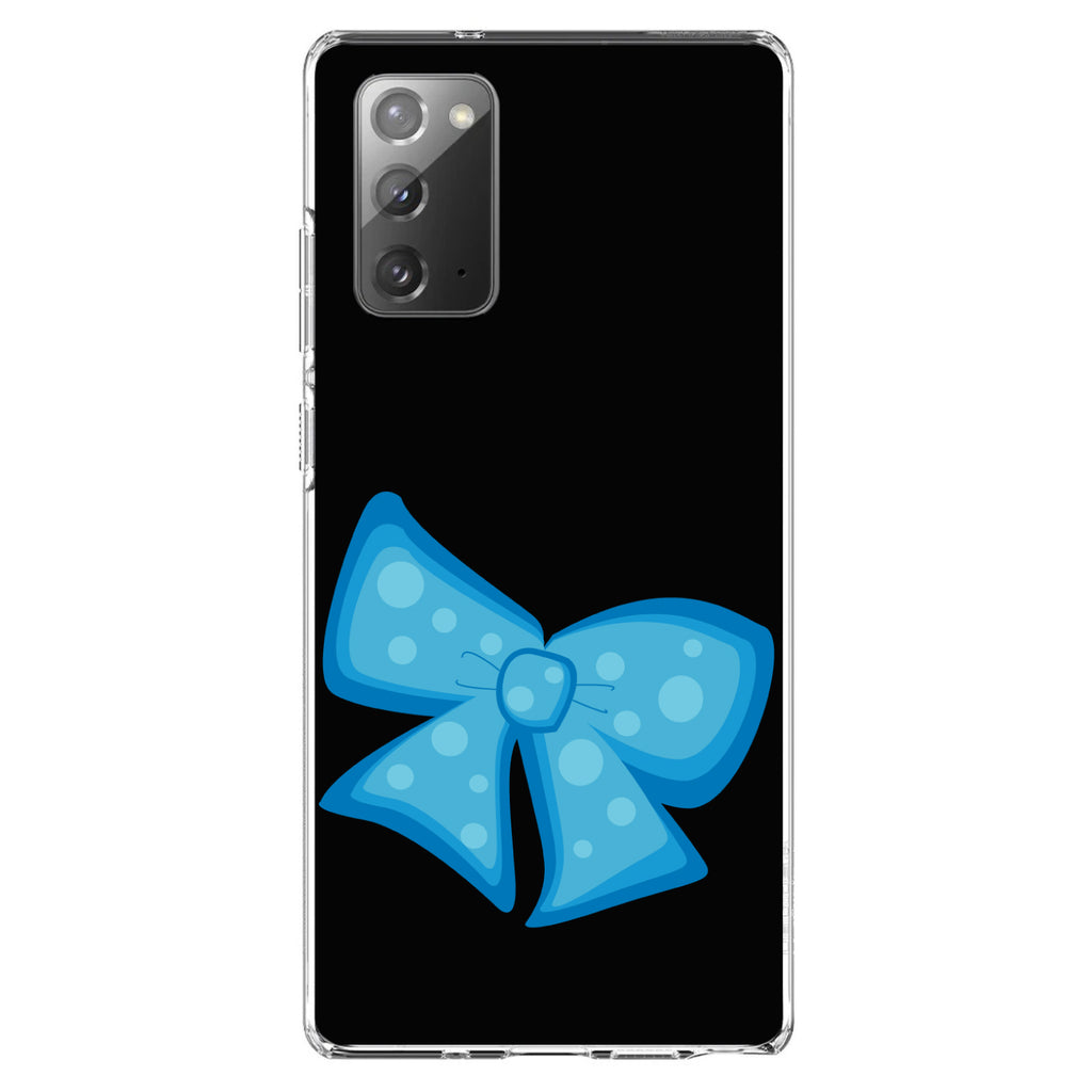 Light Blue Black Bow Ribbon Clear Shockproof iPhone Case, view 8