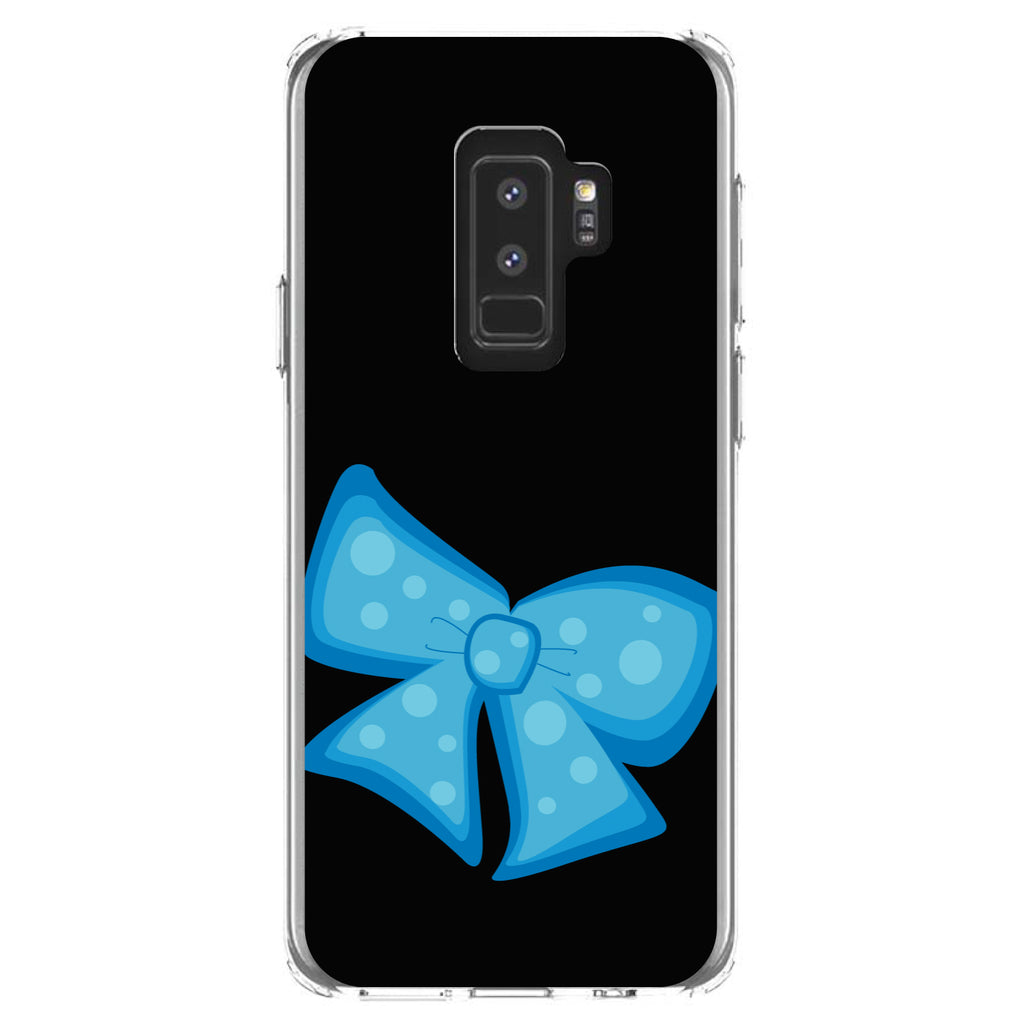 Light Blue Black Bow Ribbon Clear Shockproof iPhone Case, view 20