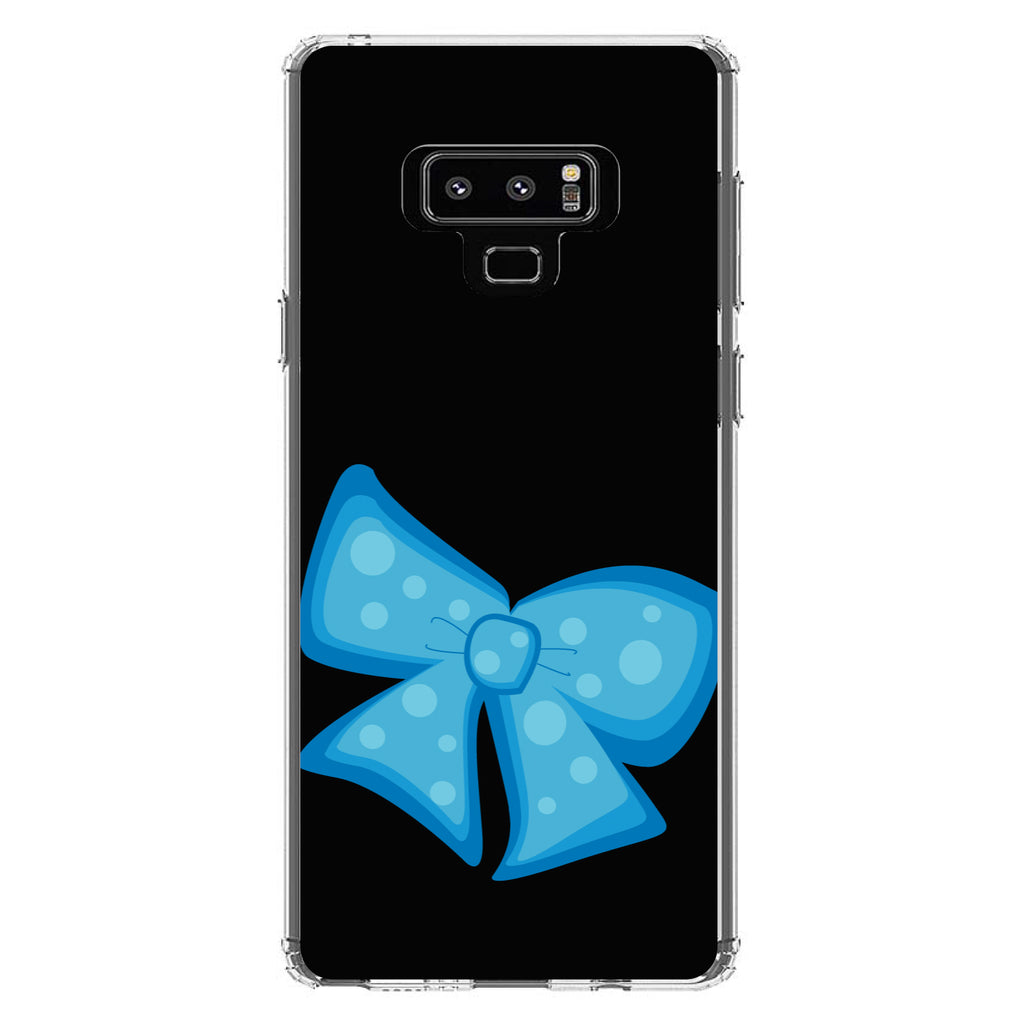 Light Blue Black Bow Ribbon Clear Shockproof iPhone Case, view 11