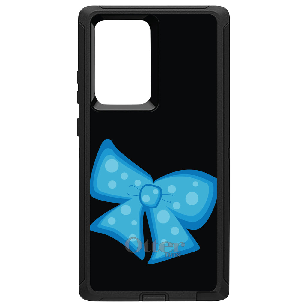 Light Blue Black Bow Ribbon OtterBox Defender Case for iPhone & Galaxy, view 13