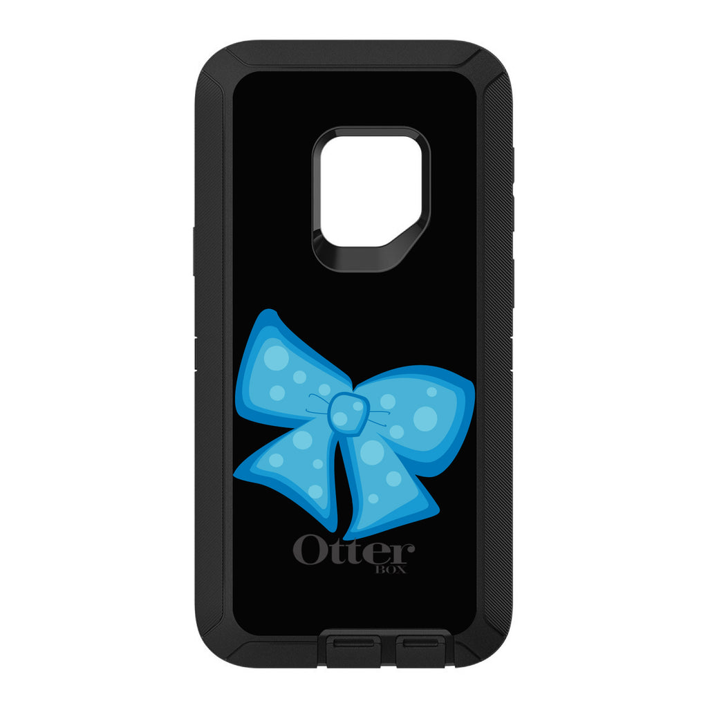 Light Blue Black Bow Ribbon OtterBox Defender Case for iPhone & Galaxy, view 11