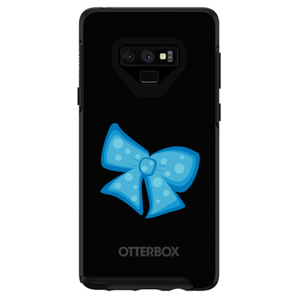 Light Blue Black Bow Ribbon OtterBox Symmetry Case for iPhone & Galaxy, view 13