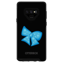 DistinctInk™ OtterBox Symmetry Series Case for Apple iPhone / Samsung Galaxy / Google Pixel - Light Blue Black Bow Ribbon