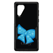 DistinctInk™ OtterBox Commuter Series Case for Apple iPhone or Samsung Galaxy - Light Blue Black Bow Ribbon