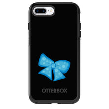DistinctInk™ OtterBox Symmetry Series Case for Apple iPhone / Samsung Galaxy / Google Pixel - Light Blue Black Bow Ribbon