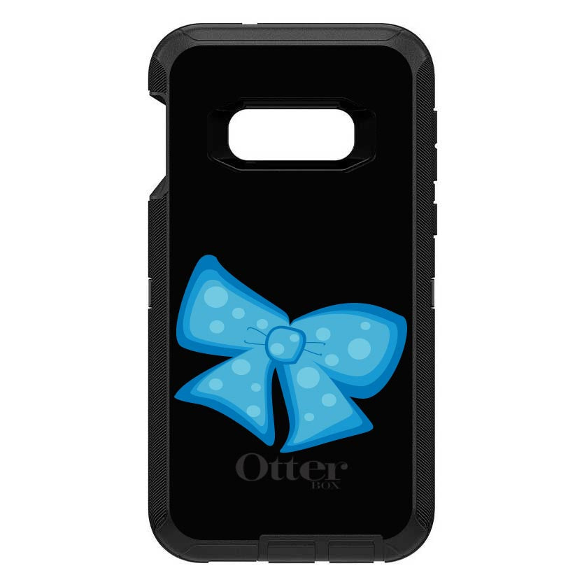 Light Blue Black Bow Ribbon OtterBox Defender Case for iPhone & Galaxy, view 10