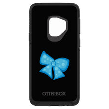 DistinctInk™ OtterBox Symmetry Series Case for Apple iPhone / Samsung Galaxy / Google Pixel - Light Blue Black Bow Ribbon