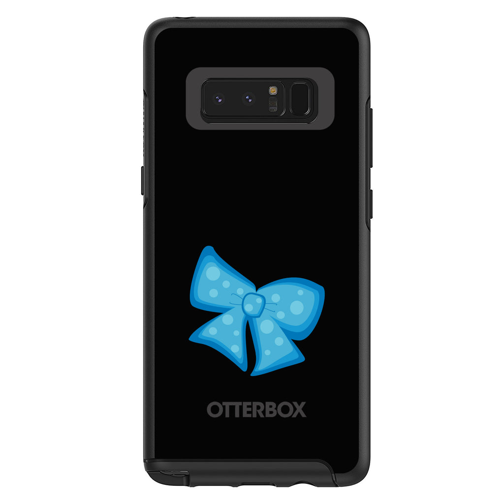 Light Blue Black Bow Ribbon OtterBox Symmetry Case for iPhone & Galaxy, view 14