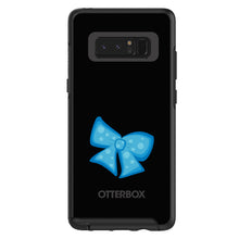 DistinctInk™ OtterBox Symmetry Series Case for Apple iPhone / Samsung Galaxy / Google Pixel - Light Blue Black Bow Ribbon